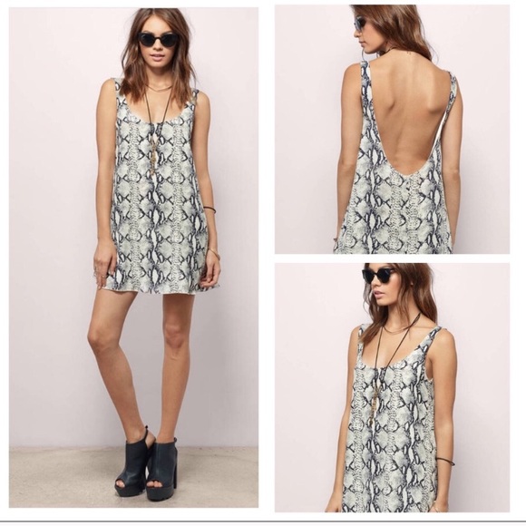 snakeskin swing dress